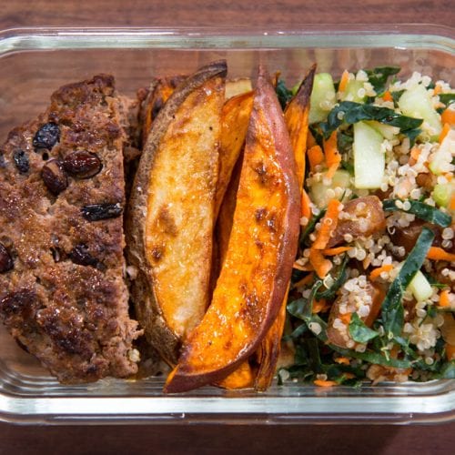 Bison Burger &amp; Sweet Potato Fries Meal Prep - FlavCity with Bobby 