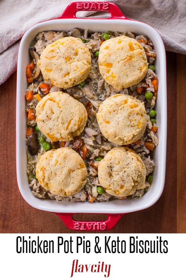 chicken pot pie keto biscuits