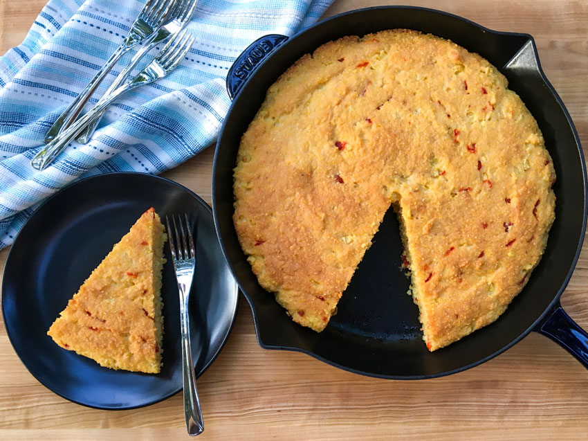 vegan gluten free skillet cornbread