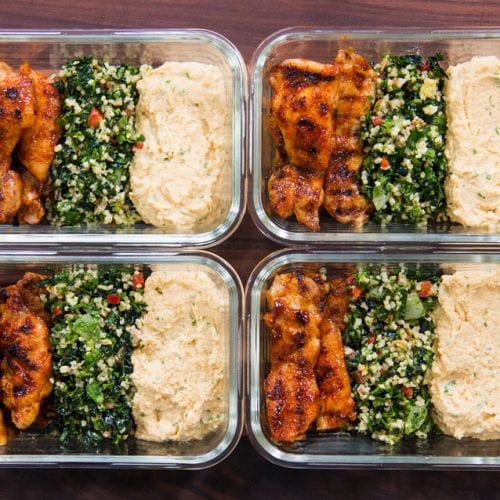 Chicken & Hummus Meal Prep {Make Ahead Meal} - FeelGoodFoodie