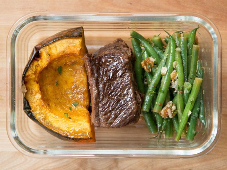 Tender Braised Short Ribs Maple Roasted Acorn Squash