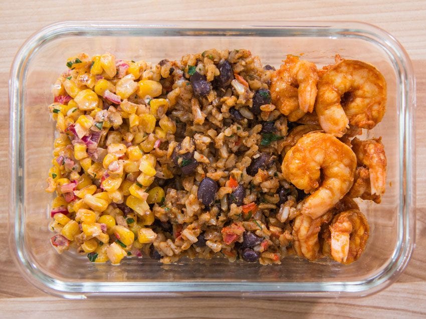 easy shrimp recipes with mexican rice and beans