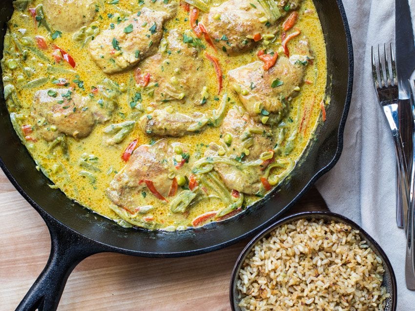 easy and healthy meal prep coconut curry chicken