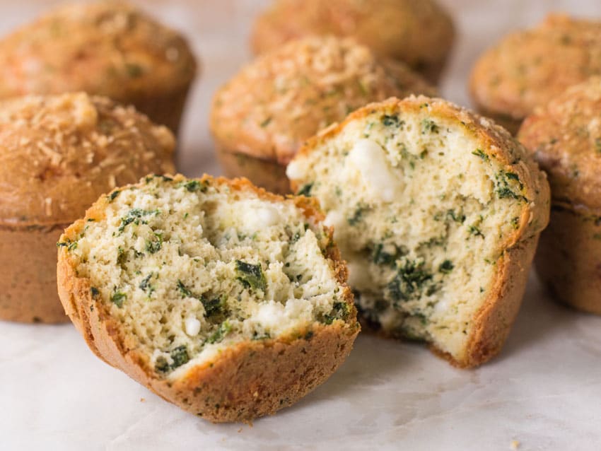 keto muffins with spinach