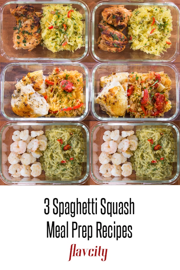 3 spaghetti squash meal prep recipes