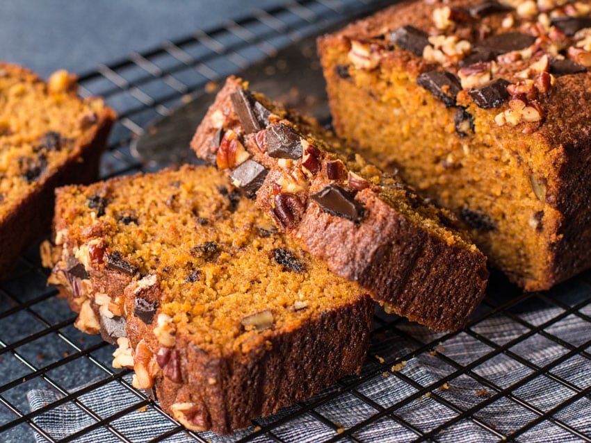 Gluten free pumpkin bread with almond flour