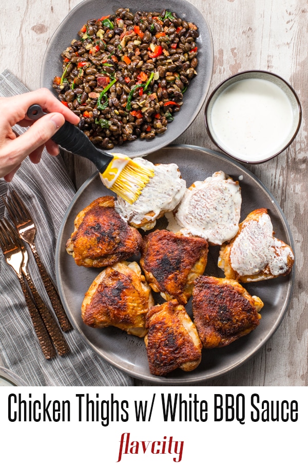 keto chicken thighs with white bbq sauce