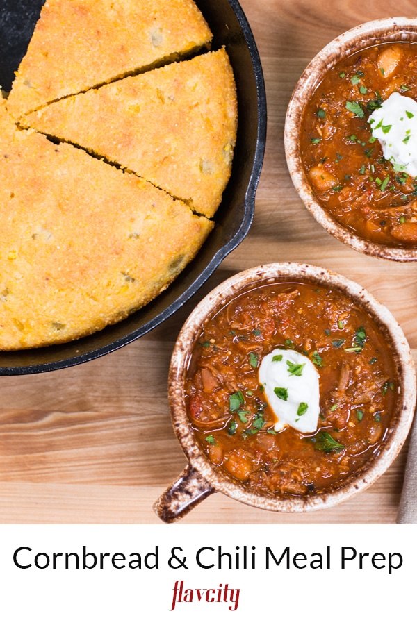 Cornbread & Beef Chili Meal Prep FlavCity with Bobby Parrish