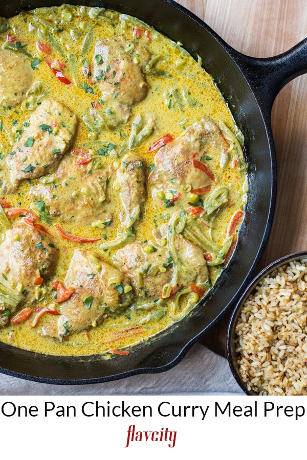 One pan chicken curry meal prep