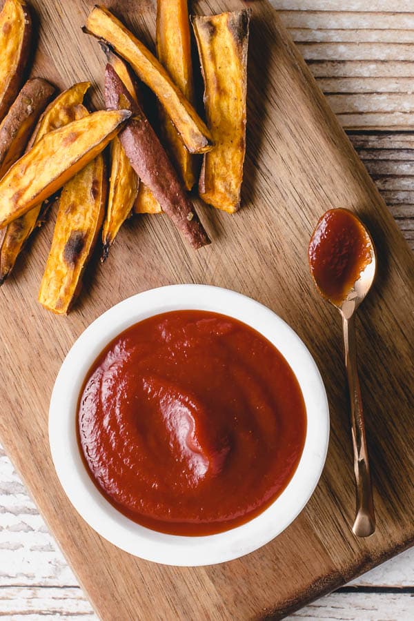 French fries and ketchup