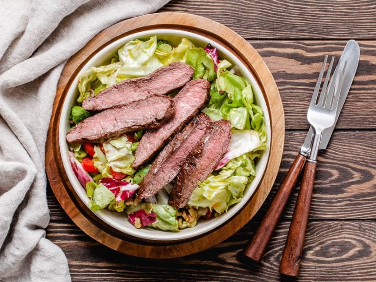 Flat Iron Steak Salad Lemon Horseradish Vinaigrette