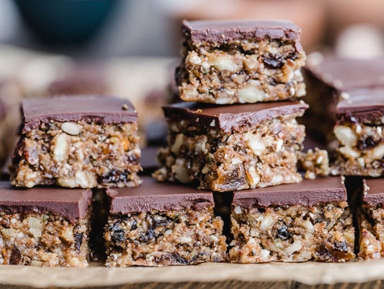 Grain Free Chocolate Granola Bars Paleo and Vegan