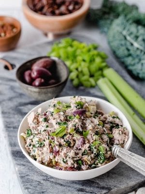 The Best Tuna Salad - With Kale, Avocado Oil Mayo, and Raisins