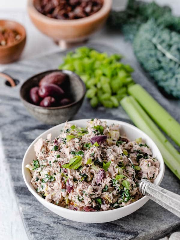 The Best Tuna Salad - With Kale, Avocado Oil Mayo, and Raisins