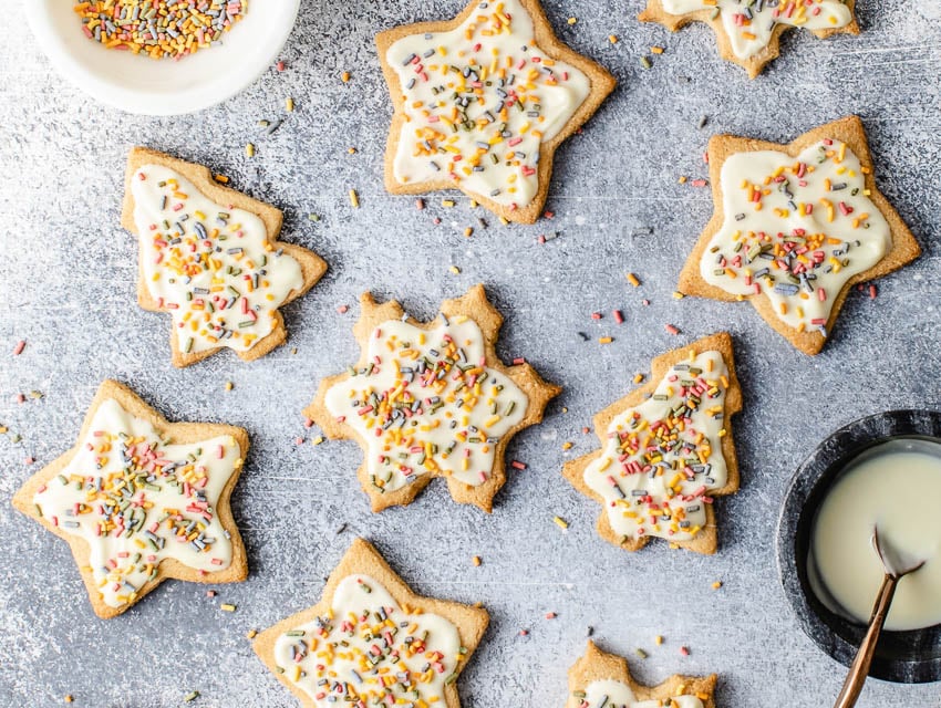 Gluten Free Christmas Cookies No Added Sugar Sprinkles Icing