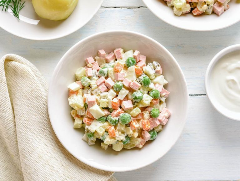 Olivier Potato Salad With Potatoes & Ham