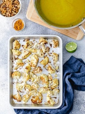 Roasted Cauliflower Curry - Dairy Free Coconut Curry Sauce